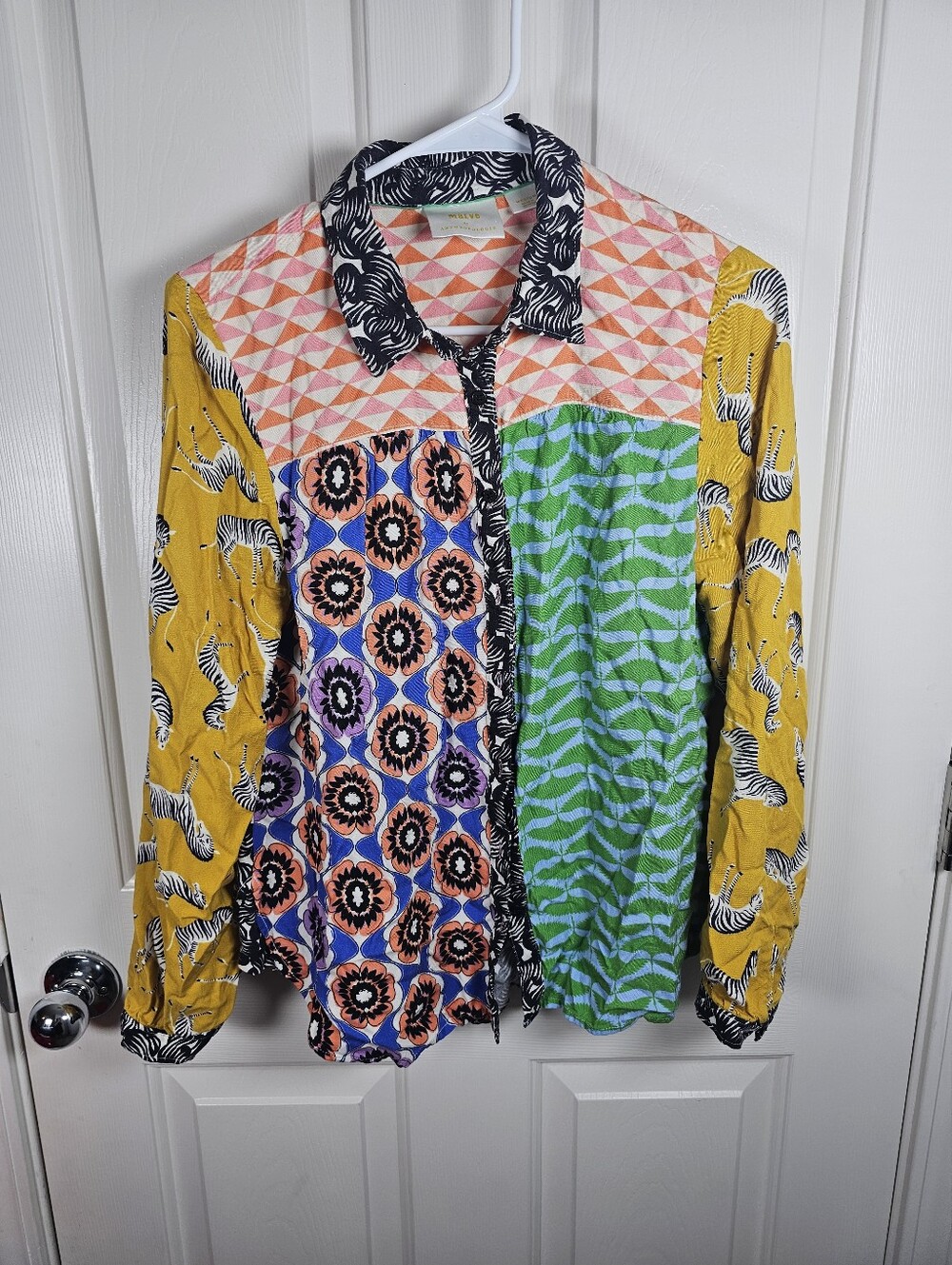 Maeve x Anthropologie The Paz Buttondown Shirt Size M